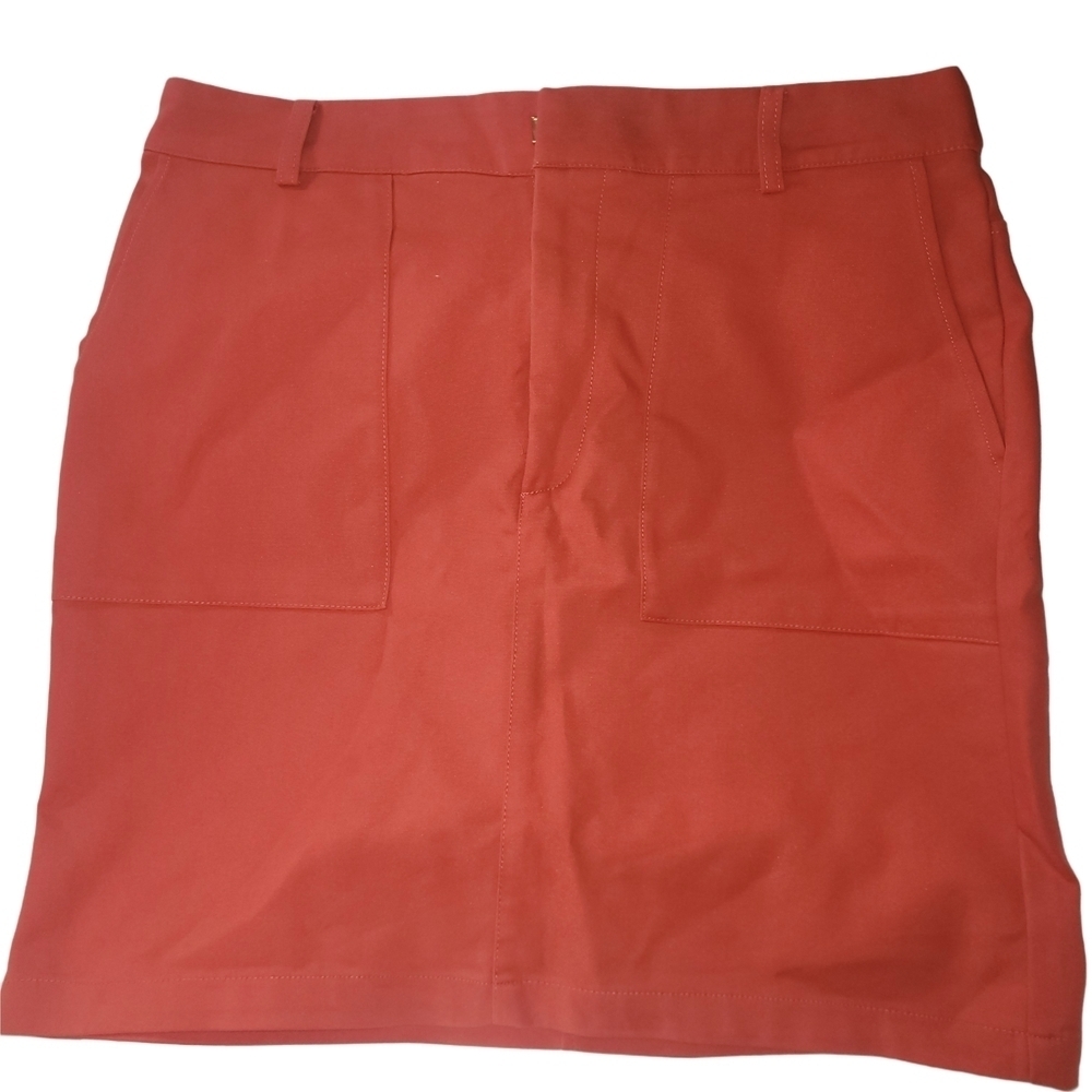 Ichi Terra Cotta Orange Colored Mini Skirt Size 40 EU